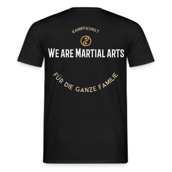 Nous sommes une famille d’arts martiaux - T-shirt homme - noir - Dos - AI Model Male 178 light (178cm)