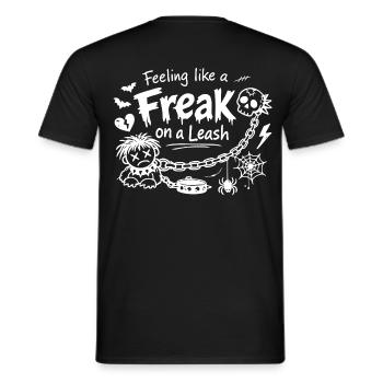 Feeling Like A Freak On A Leash Statement - Men's T-Shirt - black - Back - AI Model Male 178 light (178cm)