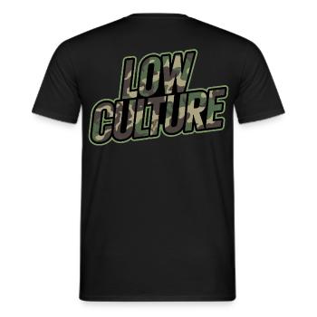 Low Culture Camo Tuning Streetwear JDM Car Style - Männer T-Shirt - Schwarz - Hinten - AI Model Male 178 light (178cm)