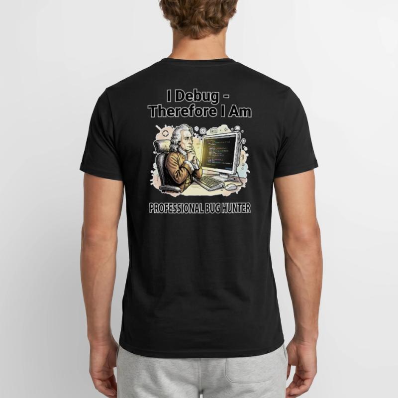 Ich debugge daher bin ich: Pro Bug Hunter – dunkler BG Männer T-Shirt