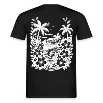Beach weiss - Männer T-Shirt - Schwarz - Hinten - AI Model Male 178 light (178cm)