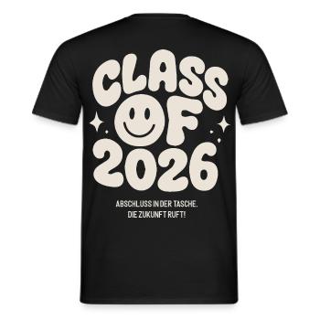 Abschluss 2026 - die Zukunft ruft! - Männer T-Shirt - Schwarz - Hinten - AI Model Male 178 light (178cm)