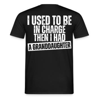Be in Charge Then I Had A Daughter Funny dad - Men's T-Shirt - black - Back - AI Model Male 178 light (178cm)