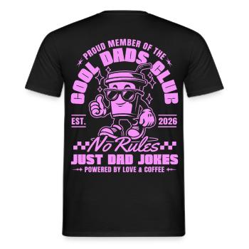Cool Dads Club Dad 2026 Gift Father Father's Day - Men's T-Shirt - black - Back - AI Model Male 178 light (178cm)