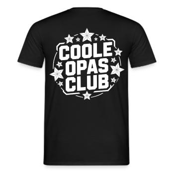 Coole OPAS Club Logo - Männer T-Shirt - Schwarz - Hinten - AI Model Male 178 light (178cm)