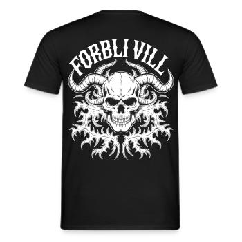 Schädel mit Hornmotiv - Männer T-Shirt - Schwarz - Hinten - AI Model Male 178 light (178cm)