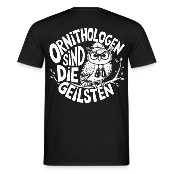 Ornithologen sind die Geilsten - Männer T-Shirt - Schwarz - Hinten - AI Model Male 178 light (178cm)