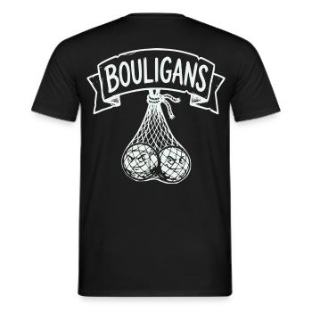 Chapeau de boule, tablier de boule, short de boule, polo - T-shirt homme - noir - Dos - AI Model Male 178 light (178cm)