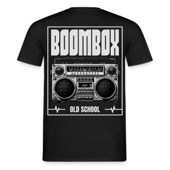 Boombox Old School – Radio rétro - T-shirt homme - noir - Dos - AI Model Male 178 light (178cm)
