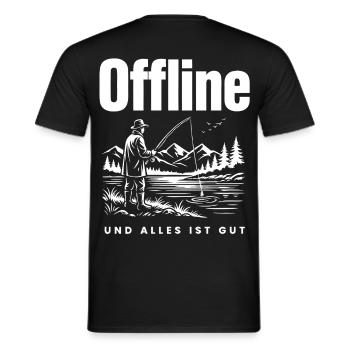 Natur statt Handy - Männer T-Shirt - Schwarz - Hinten - AI Model Male 178 light (178cm)