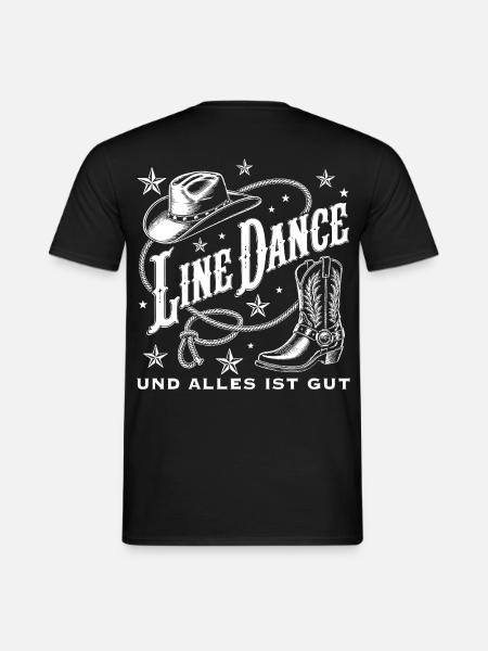 Line Dance Western Flair - Männer T-Shirt - Schwarz