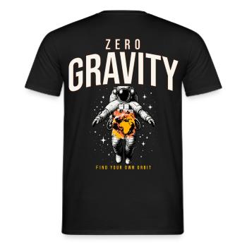 Astronautes en apesanteur terrestre Espace - T-shirt homme - noir - Dos - AI Model Male 178 light (178cm)