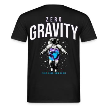 Astronautes en apesanteur terrestre Espace - T-shirt homme - noir - Dos - AI Model Male 178 light (178cm)
