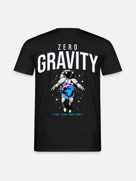 Zero Gravity Astronaut Erde Weltraum - Männer T-Shirt - Schwarz