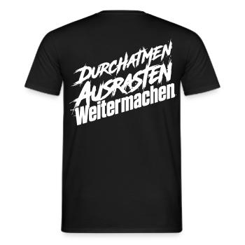 Ausrasten Erlaubt - Männer T-Shirt - Schwarz - Hinten - AI Model Male 178 light (178cm)