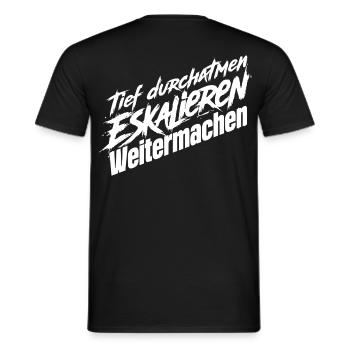 Nerven Behalten - Männer T-Shirt - Schwarz - Hinten - AI Model Male 178 light (178cm)
