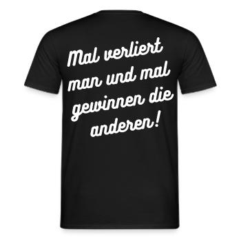 HN Mal verliert man, mal gewinnt die anderen - Männer T-Shirt - Schwarz - Hinten - AI Model Male 178 light (178cm)