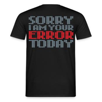 Erreur - T-shirt homme - noir - Dos - AI Model Male 178 light (178cm)