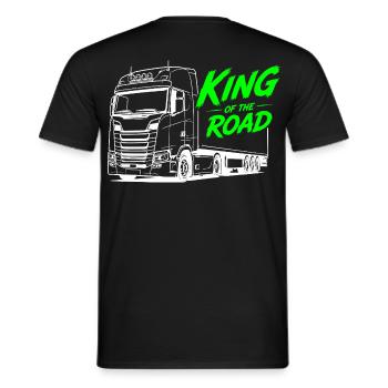 LKW Fahrer , König der Straße LKW-Design - Männer T-Shirt - Schwarz - Hinten - AI Model Male 178 light (178cm)