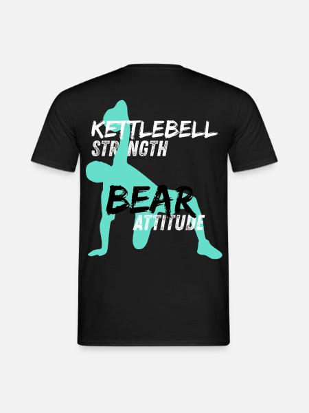 Kettlebell Stärke Bear Attitude - Männer T-Shirt - Schwarz
