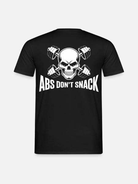 Skull Power: Abs Don't Snack - Männer T-Shirt - Schwarz