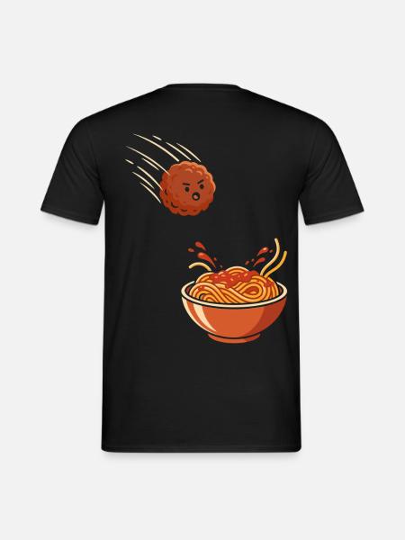 Fearless Meatball vs. Spaghetti - Männer T-Shirt - Schwarz