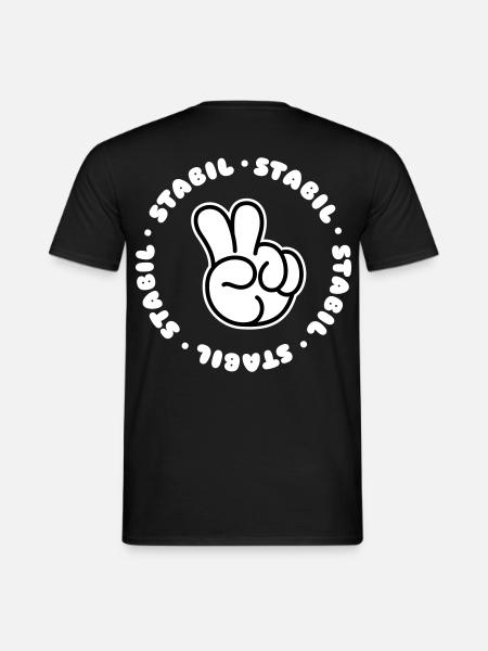 STABIL - PEACE - Männer T-Shirt - Schwarz