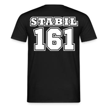 STABIL 161 - FOOTBALL - Männer T-Shirt - Schwarz - Hinten - AI Model Male 178 light (178cm)