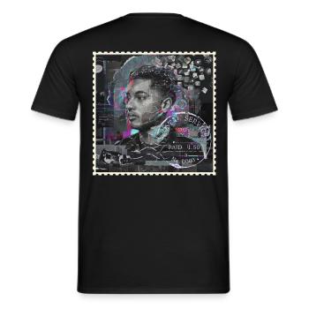 BRIEFMARKENJAHR 2010 - Männer T-Shirt - Schwarz - Hinten - AI Model Male 178 light (178cm)