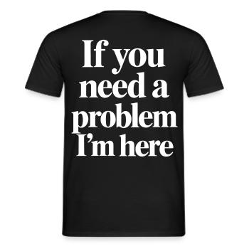 Lustiger Statement Spruch - Männer T-Shirt - Schwarz - Hinten - AI Model Male 178 light (178cm)