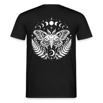Mondschmetterling - Männer T-Shirt - Schwarz - Hinten - AI Model Male 178 light (178cm)