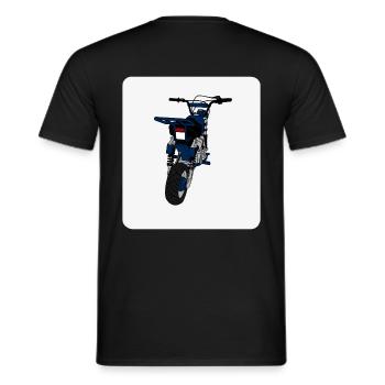 Das vertraute Hemd eines Mopedfahrers - Männer T-Shirt - Schwarz - Hinten - AI Model Male 178 light (178cm)