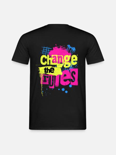 Change the Rules Graffiti - Männer T-Shirt - Schwarz