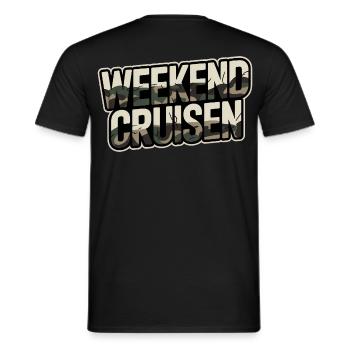 Weekend Cruisen für Auto und Tuning Fans - Männer T-Shirt - Schwarz - Hinten - AI Model Male 178 light (178cm)