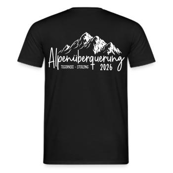 Alpenüberquerung Tegernsee Sterzing 2026  - Männer T-Shirt - Schwarz - Hinten - AI Model Male 178 light (178cm)