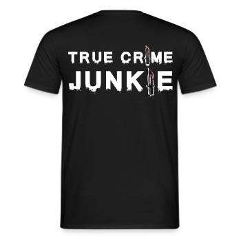 True Crime Junkie – Humour noir pour les fans de crime - T-shirt homme - noir - Dos - AI Model Male 178 light (178cm)
