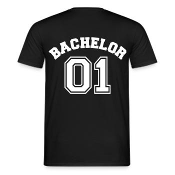 Bachelor 01 - T-shirt homme - noir - Dos - AI Model Male 178 light (178cm)