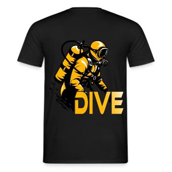 dive raucher scuba diving taucherin tauchschule - Männer T-Shirt - Schwarz - Hinten - AI Model Male 178 light (178cm)