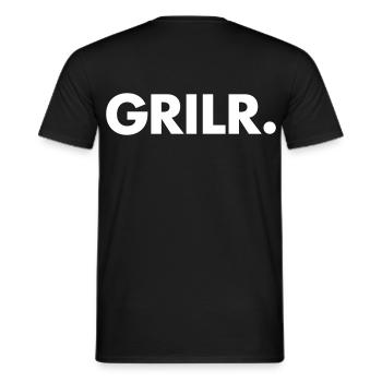 GRILR Griller BBQ Lustiges Vatertagsgeschenk Barbecue - Männer T-Shirt - Schwarz - Hinten - AI Model Male 178 light (178cm)