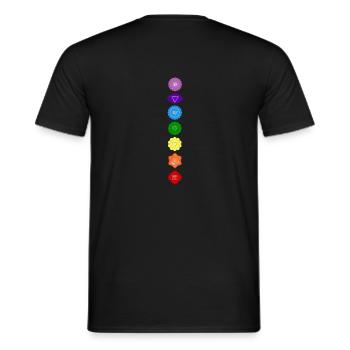 Die 7 Chakren - Männer T-Shirt - Schwarz - Hinten - AI Model Male 178 light (178cm)