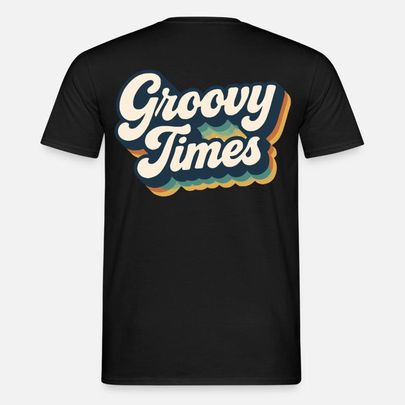 Retro Project Grovy Times - Männer T-Shirt - Schwarz