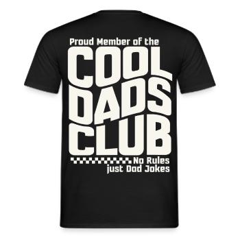 Fête des pères cadeau papa - Club des papas cool - T-shirt homme - noir - Dos - AI Model Male 178 light (178cm)
