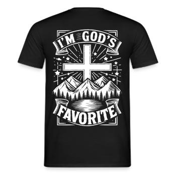 Je suis le préféré de Dieu - T-shirt homme - noir - Dos - AI Model Male 178 light (178cm)