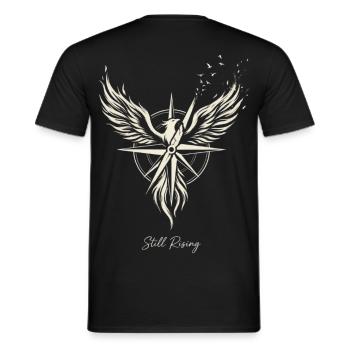 Still Rising Phoenix Compass  - Männer T-Shirt - Schwarz - Hinten - AI Model Male 178 light (178cm)