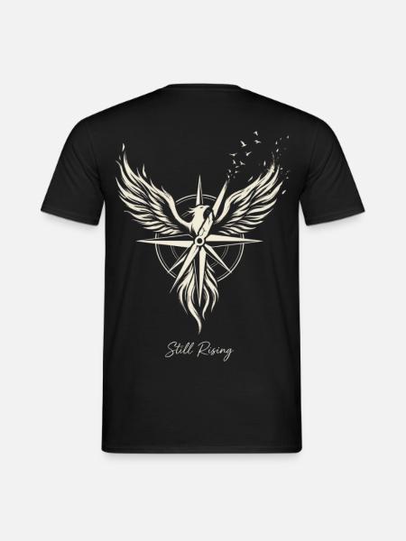 Still Rising Phoenix Compass  - Männer T-Shirt - Schwarz