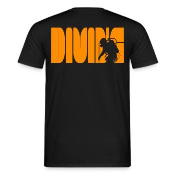 diving taucher gerätetauchen tauchschule verein - Männer T-Shirt - Schwarz - Hinten - AI Model Male 178 light (178cm)