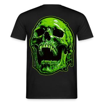 Grüner Vampirschädel - Männer T-Shirt - Schwarz - Hinten - AI Model Male 178 light (178cm)