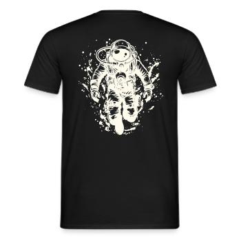 Diving Scuba Cave Diving Certification - Men's T-Shirt - black - Back - AI Model Male 178 light (178cm)