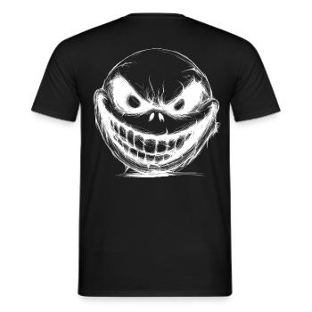 Visage d’Halloween effrayant avec des dents - T-shirt homme - noir - Dos - AI Model Male 178 light (178cm)