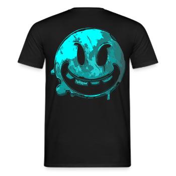 Trick or Treat Visage avec des dents en turquoise - T-shirt homme - noir - Dos - AI Model Male 178 light (178cm)